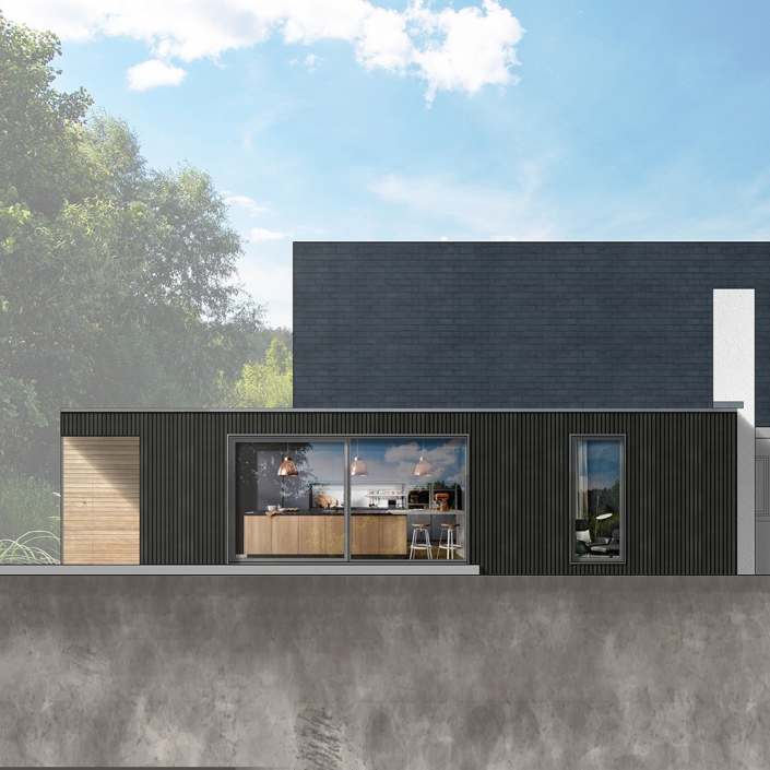 Modern extension to bungalow Northern Ireland NI