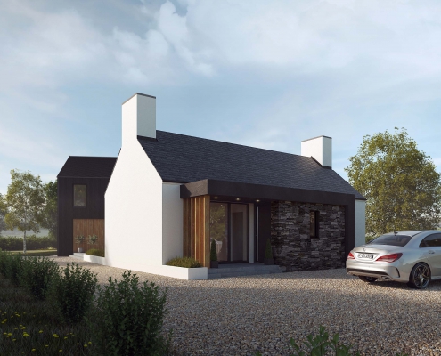 Traditional cottage with modern rear